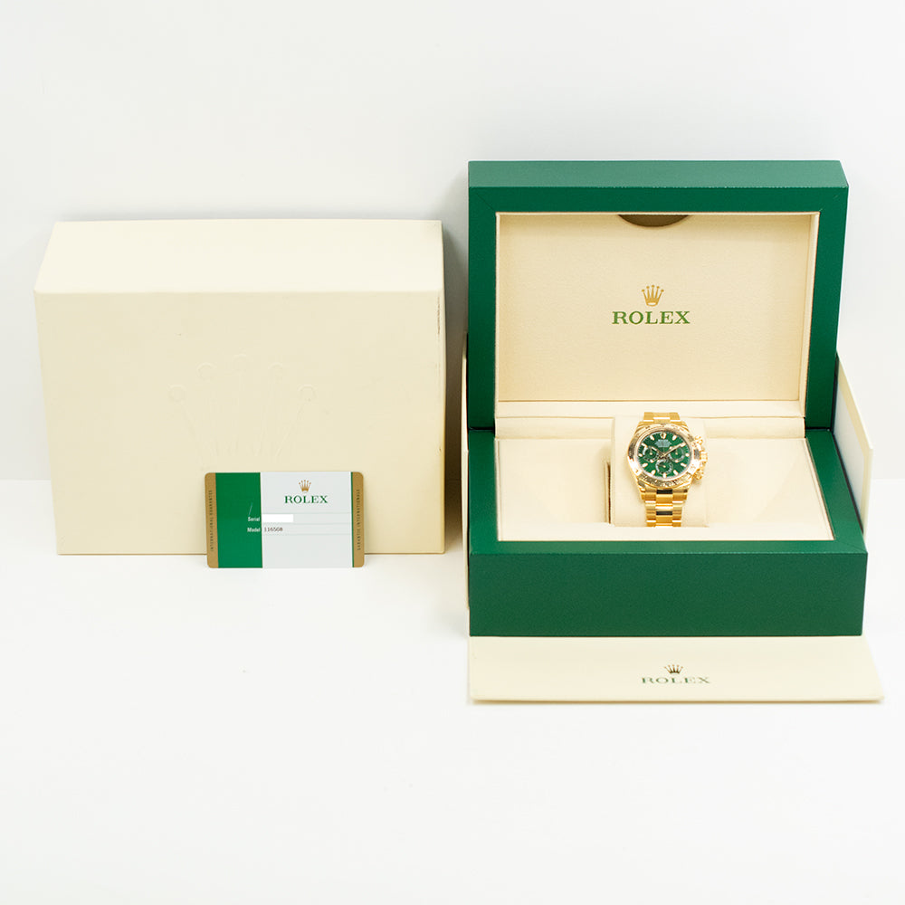 Rolex Daytona Yellow Gold Green Dial 116508 (2018)
