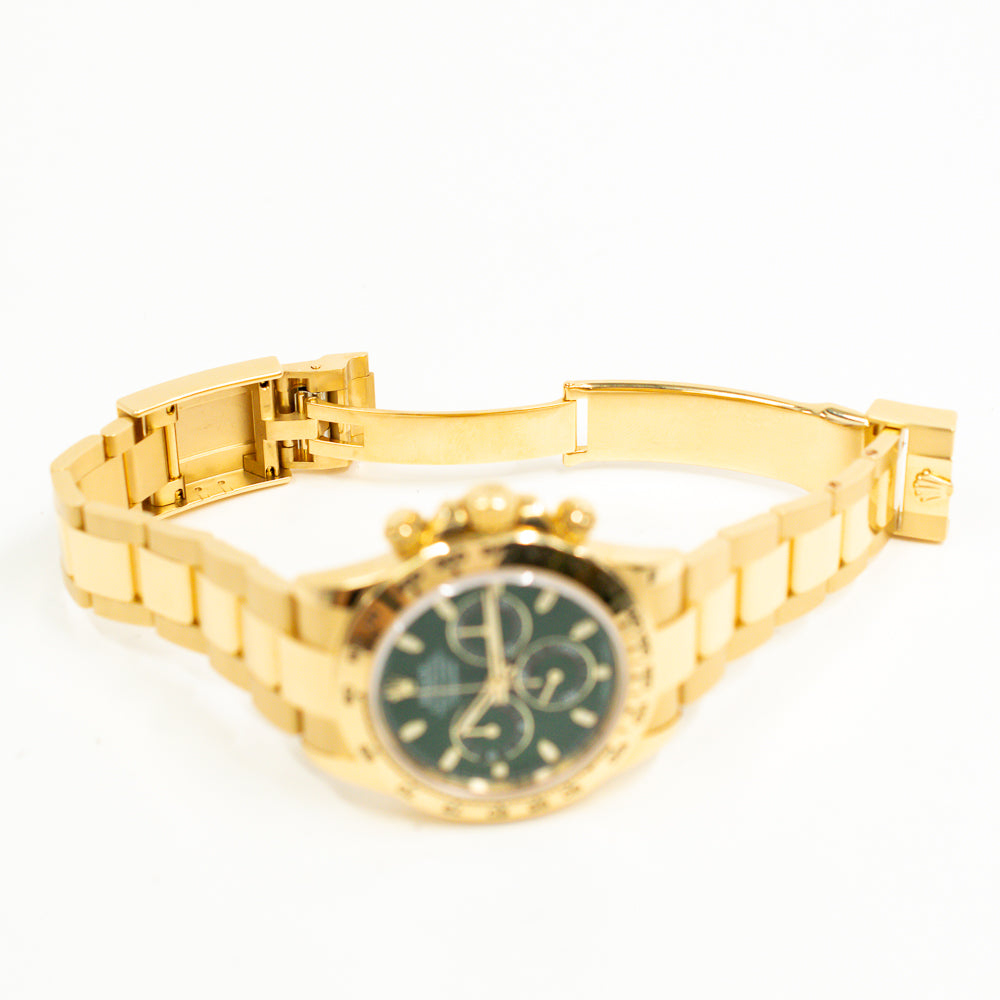 Rolex Daytona Yellow Gold Green Dial 116508 (2018)