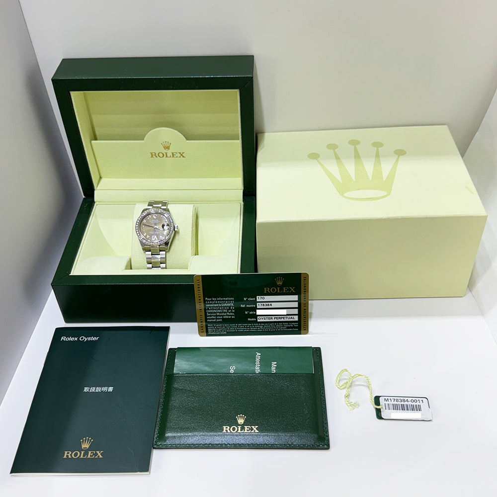 Rolex Datejust 31mm Bronze VI Diamond Dial 178384 (2011)