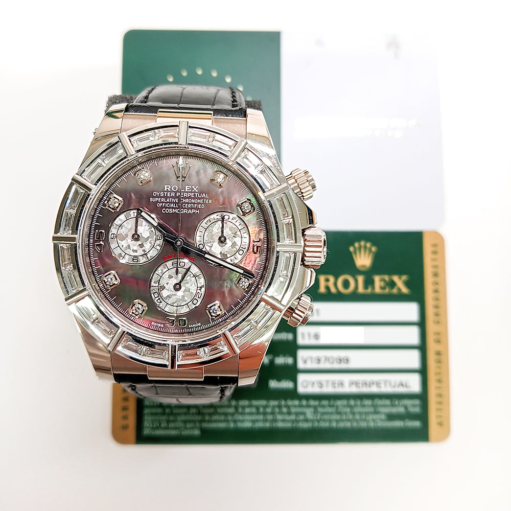 Rolex Daytona Diamond Black Mop Diamond Dial 116589BR