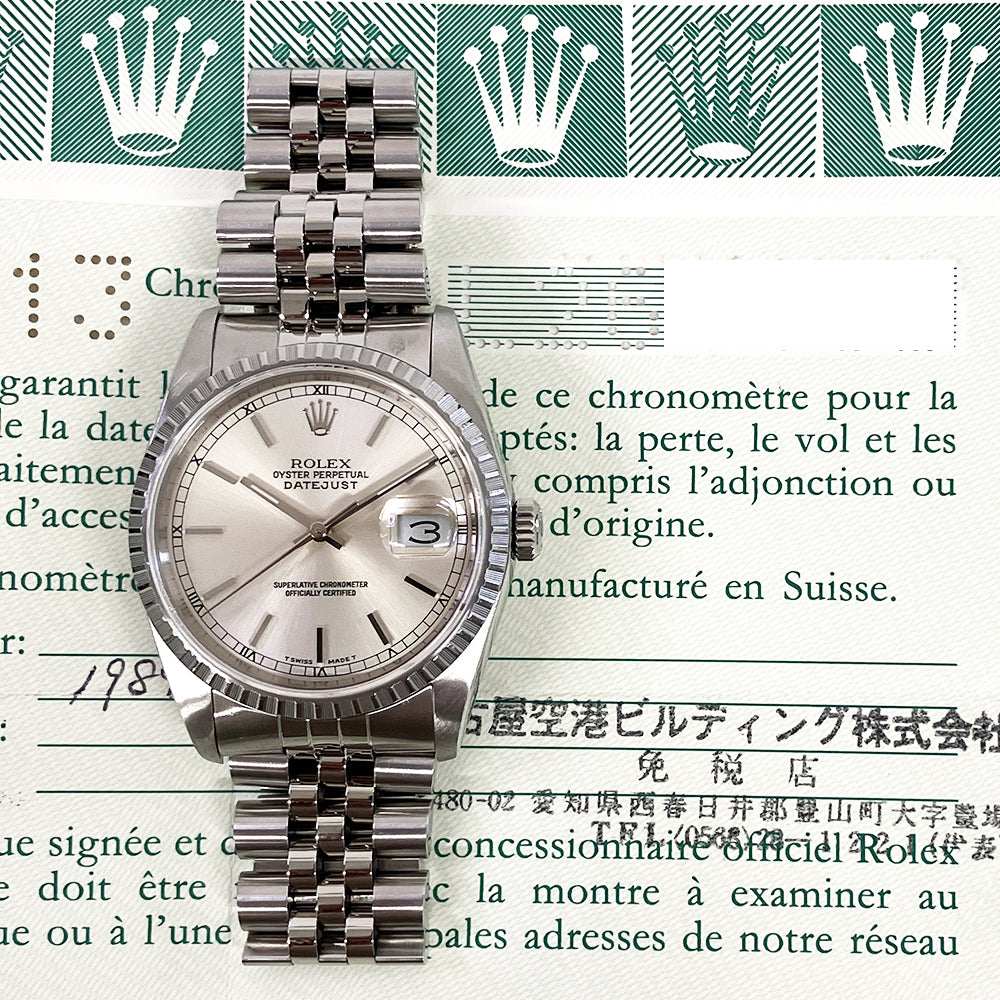 Rolex Datejust 36mm Silver Dial 16220