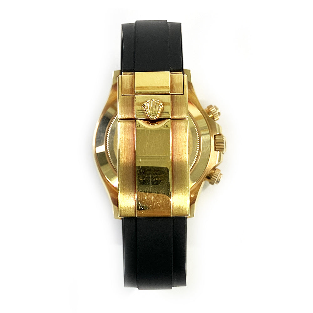 Rolex Daytona Yellow Gold On Strap Champagne Dial 116518LN