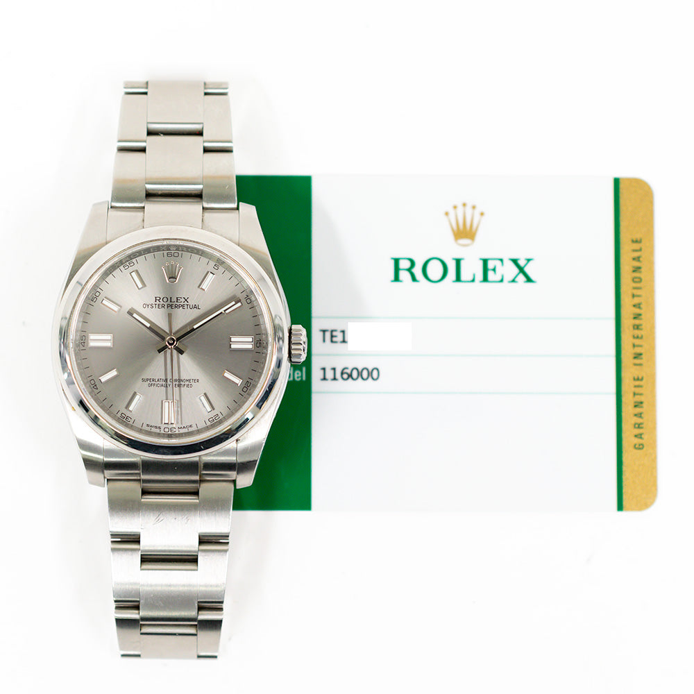 Rolex Oyster Perpetual 36mm Steel Dial 116000 (2019)
