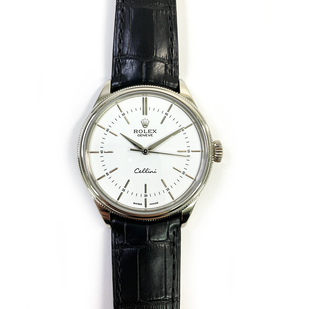 Rolex Cellini Time 39mm White Dial 50509
