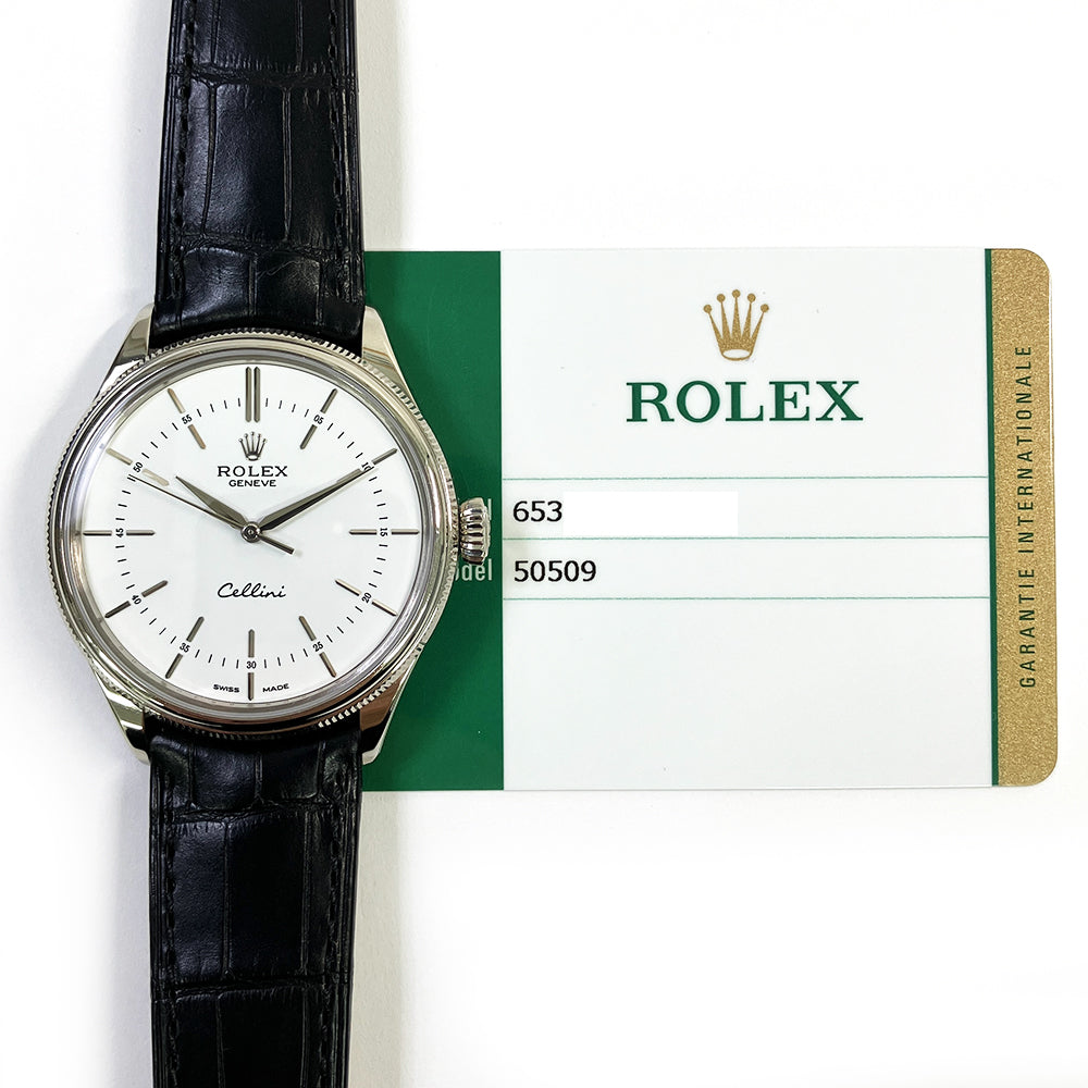 Rolex Cellini Time 39mm White Dial 50509
