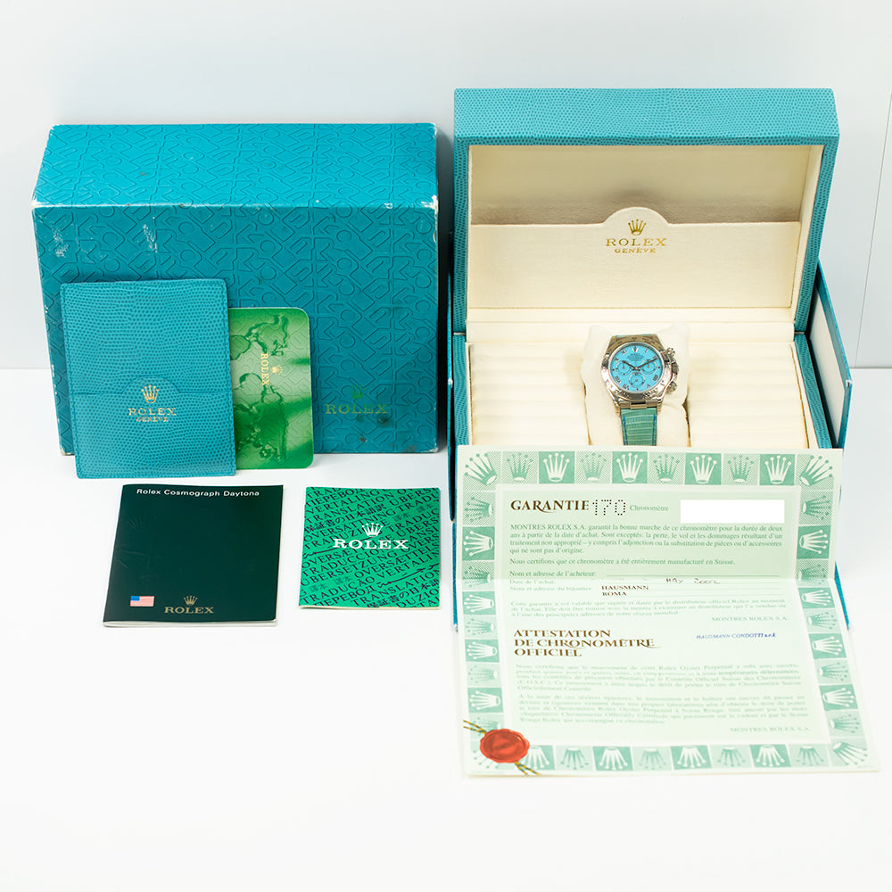 Rolex Daytona Turquoise Roman Dial 116519 (2002)