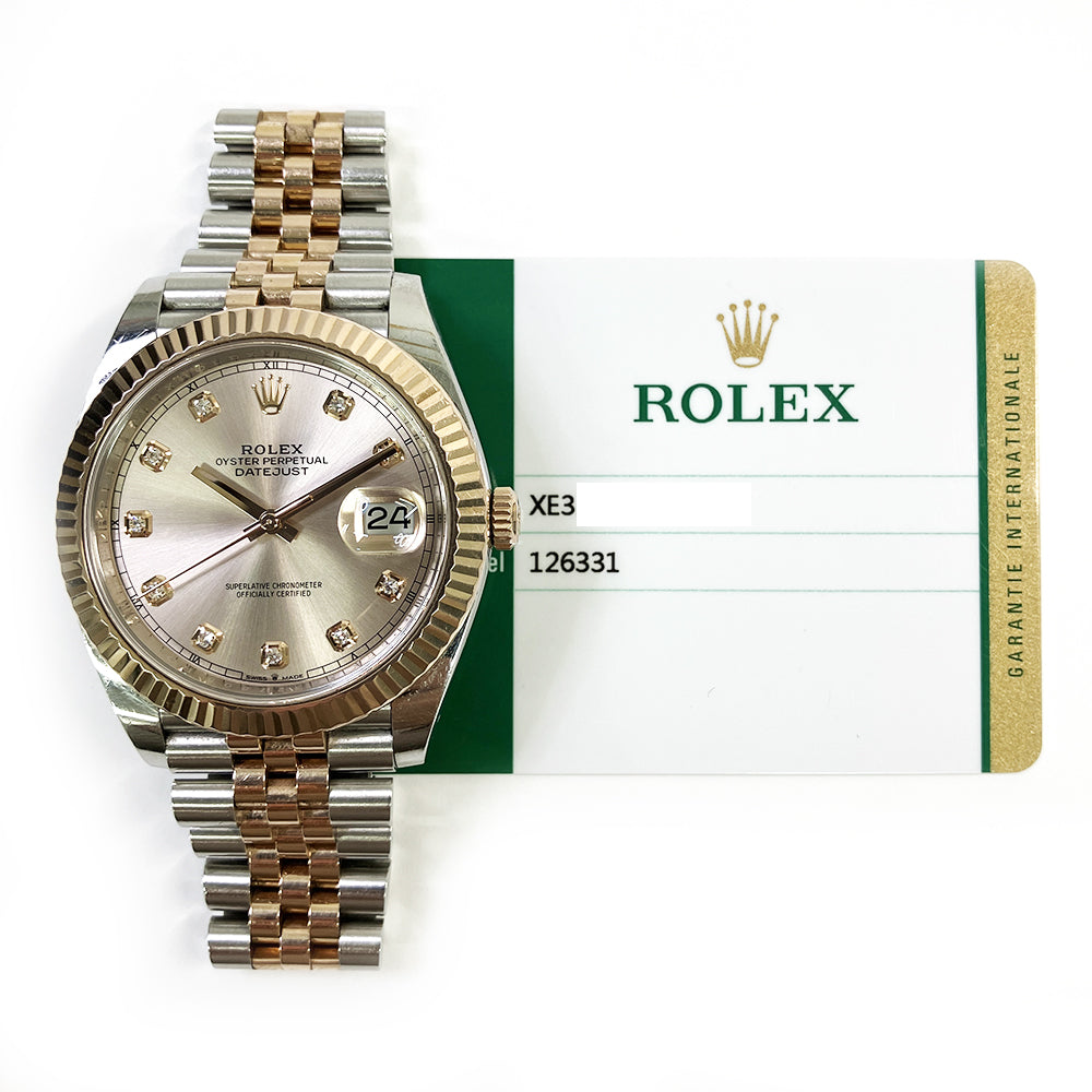 Rolex Datejust 41mm Sundust Diamond Fluted Dial 126331 (2020)