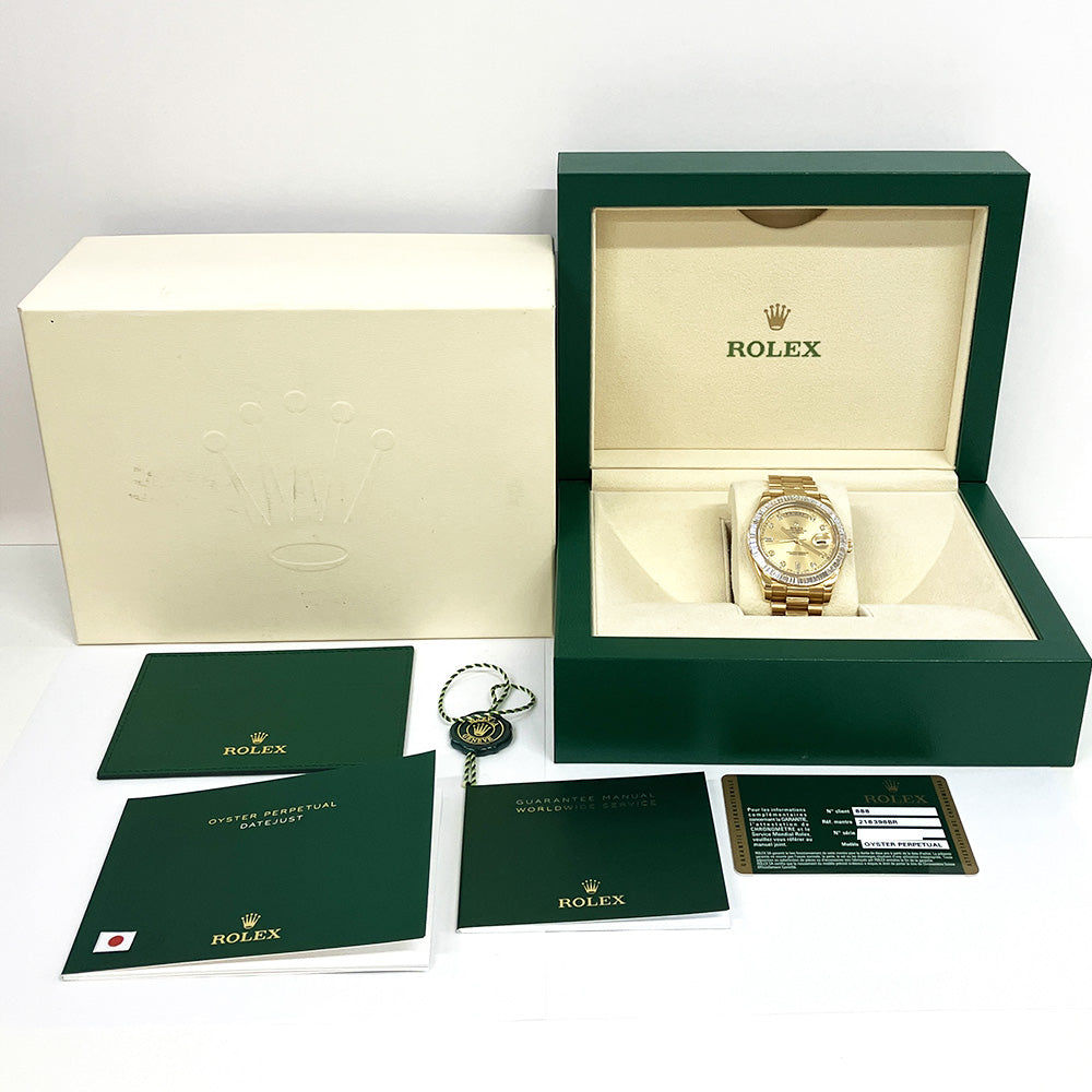 Rolex Day-Date II 41mm Champagne Diamond Dial 218398BR (2014)