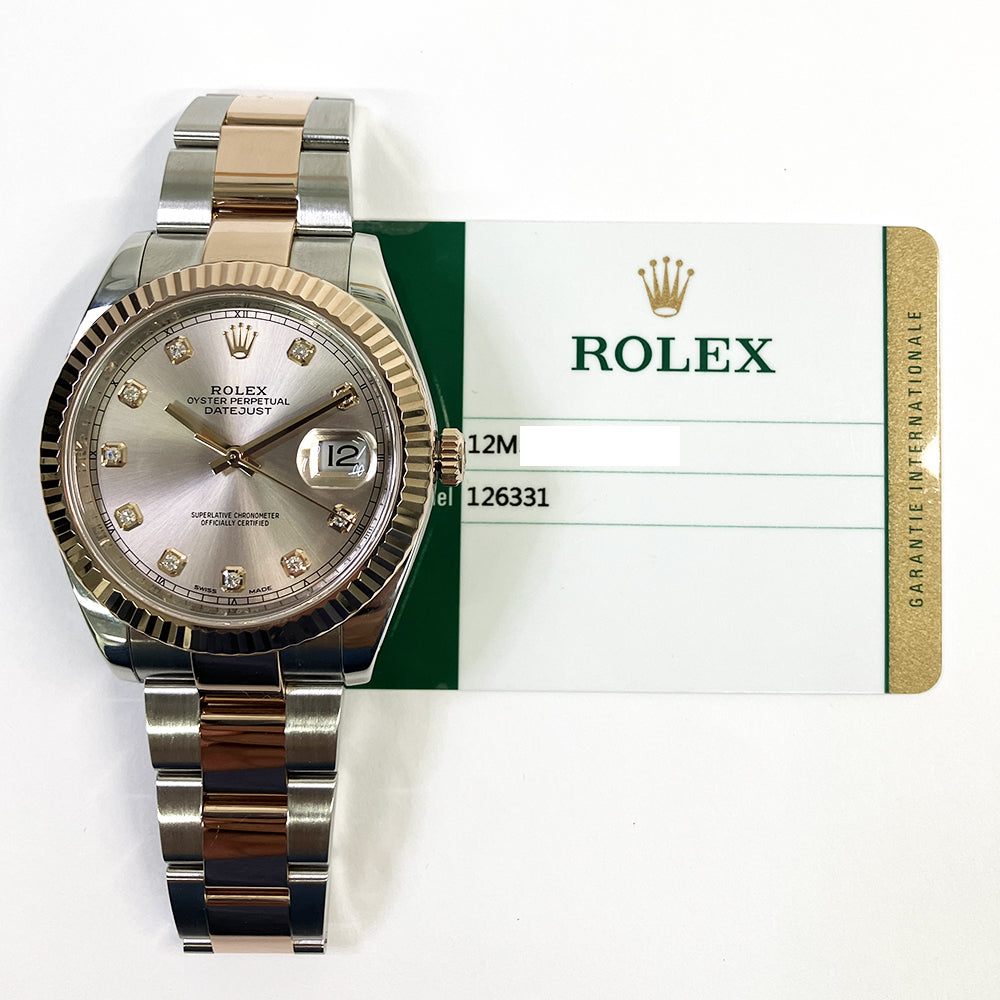 Rolex Datejust 41mm Sundust Diamond Dial 126331