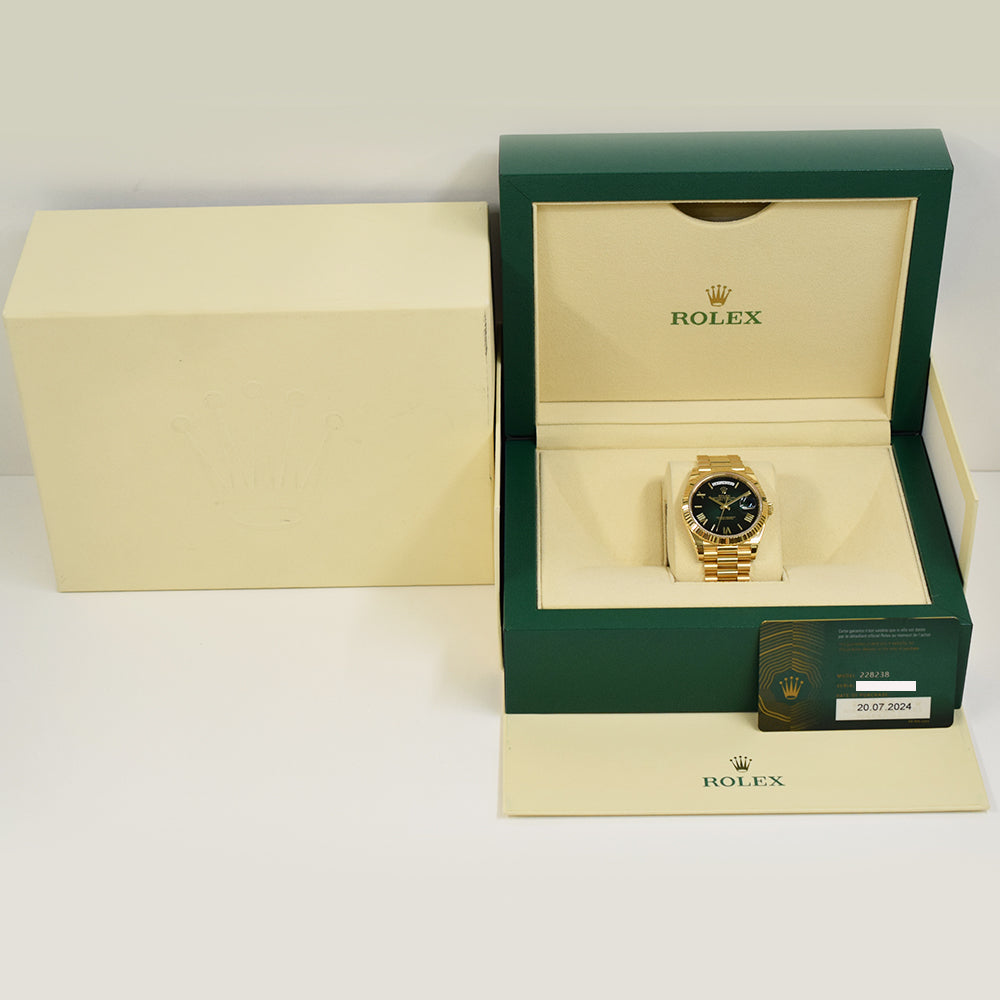 Rolex Day-Date 40mm Green Ombre Roman Dial 228238 (2024)