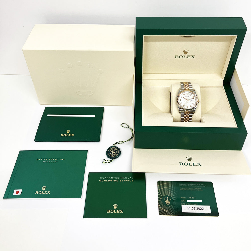 Rolex Datejust 36mm Silver Jubilee Diamond Dial 116231 (2022)