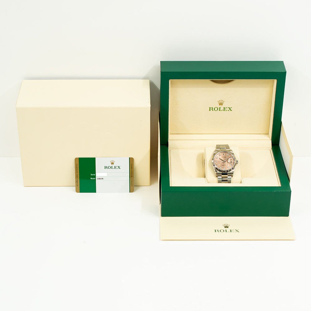 Rolex Datejust 36mm Pink Jubilee Diamond Dial 126234 (2020)