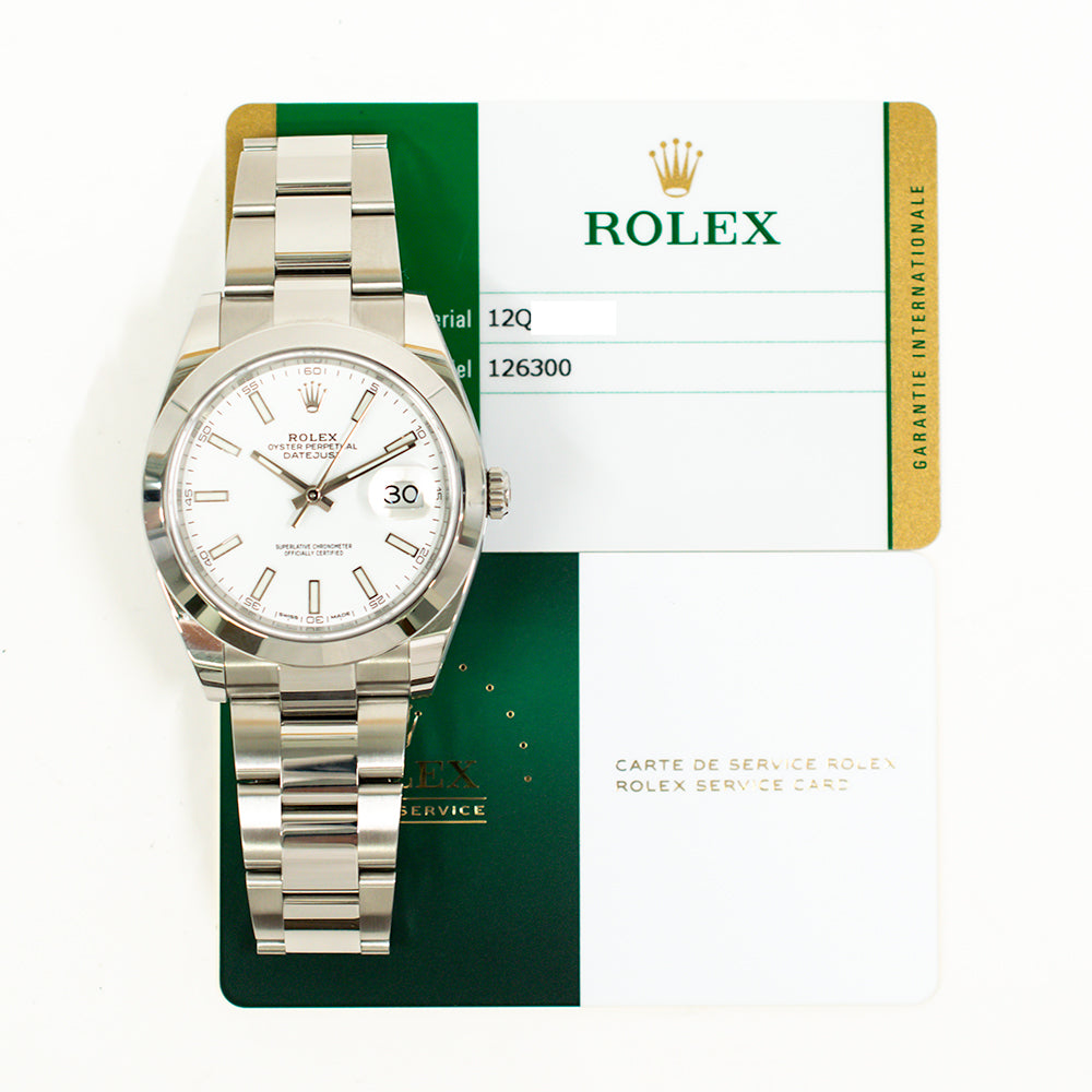 Rolex Datejust 41mm White Dial 126300 (2018)