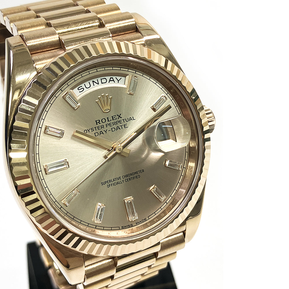 Rolex Day-Date 40mm Sundust Diamond Dial 228235