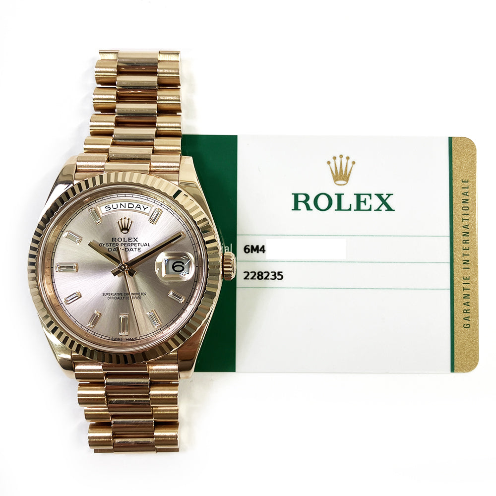 Rolex Day-Date 40mm Sundust Diamond Dial 228235