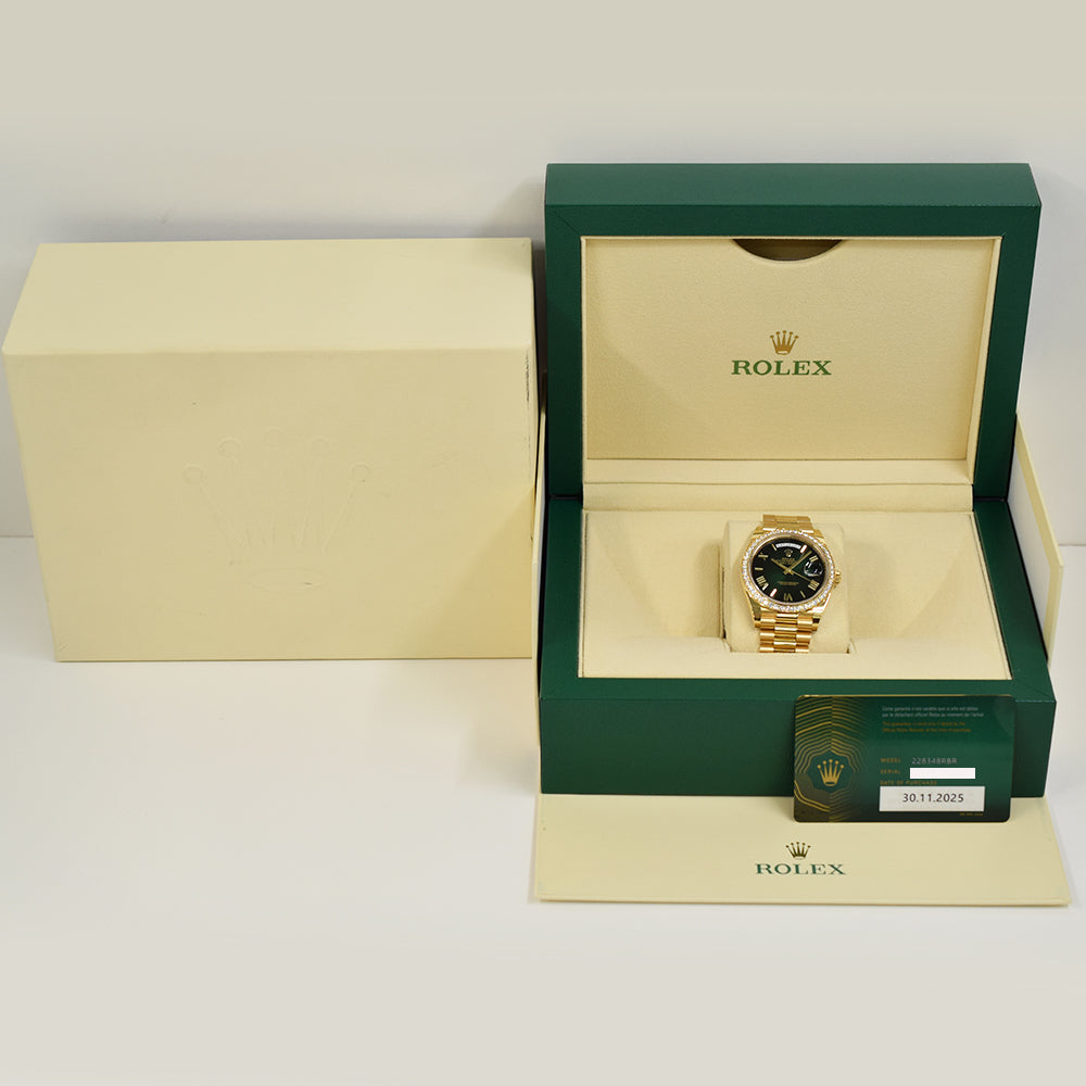 Rolex Day-Date 40mm Green Ombre Dial 228348RBR (2025)