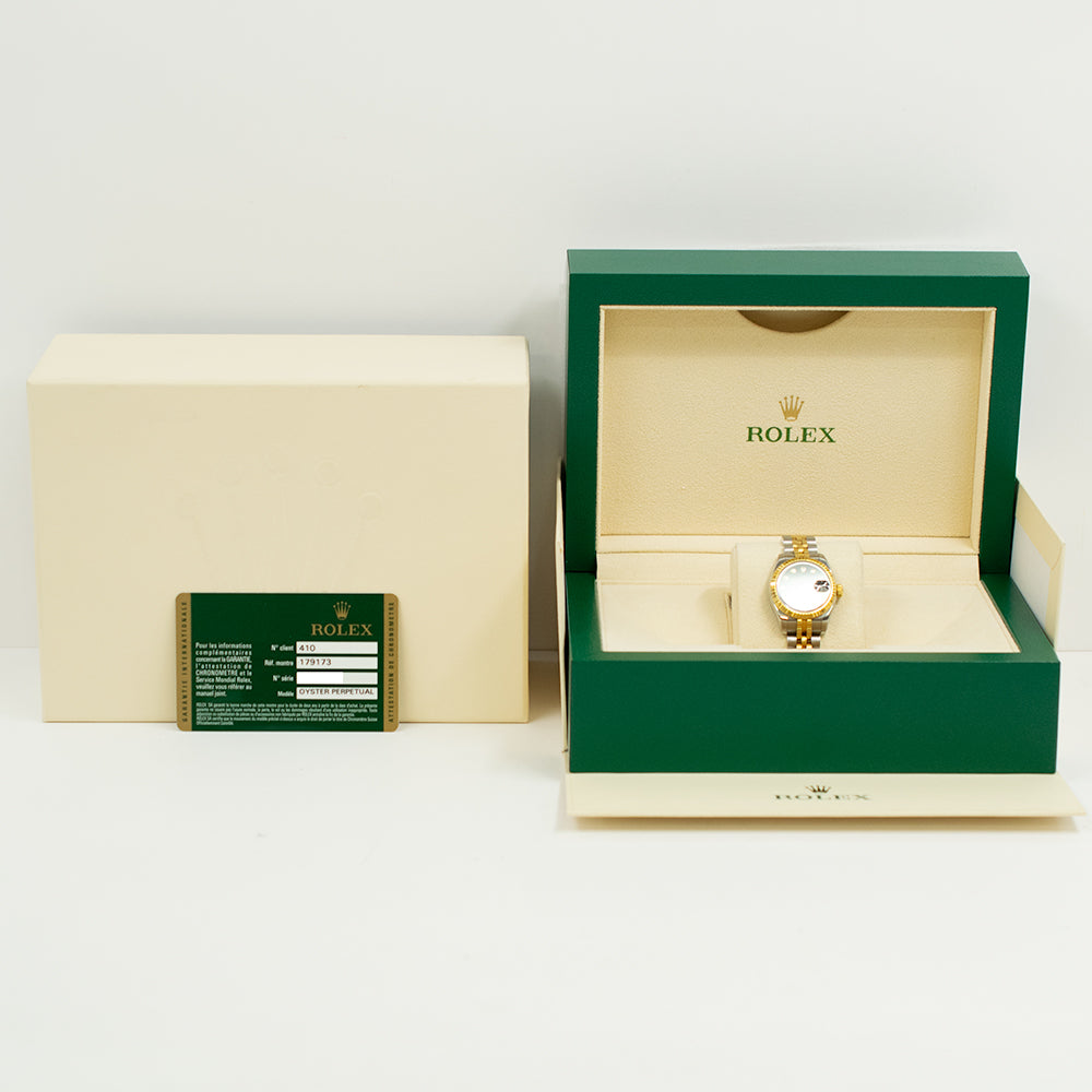 Rolex Lady Datejust 26mm Black Diamond Dial 179173G (2009)