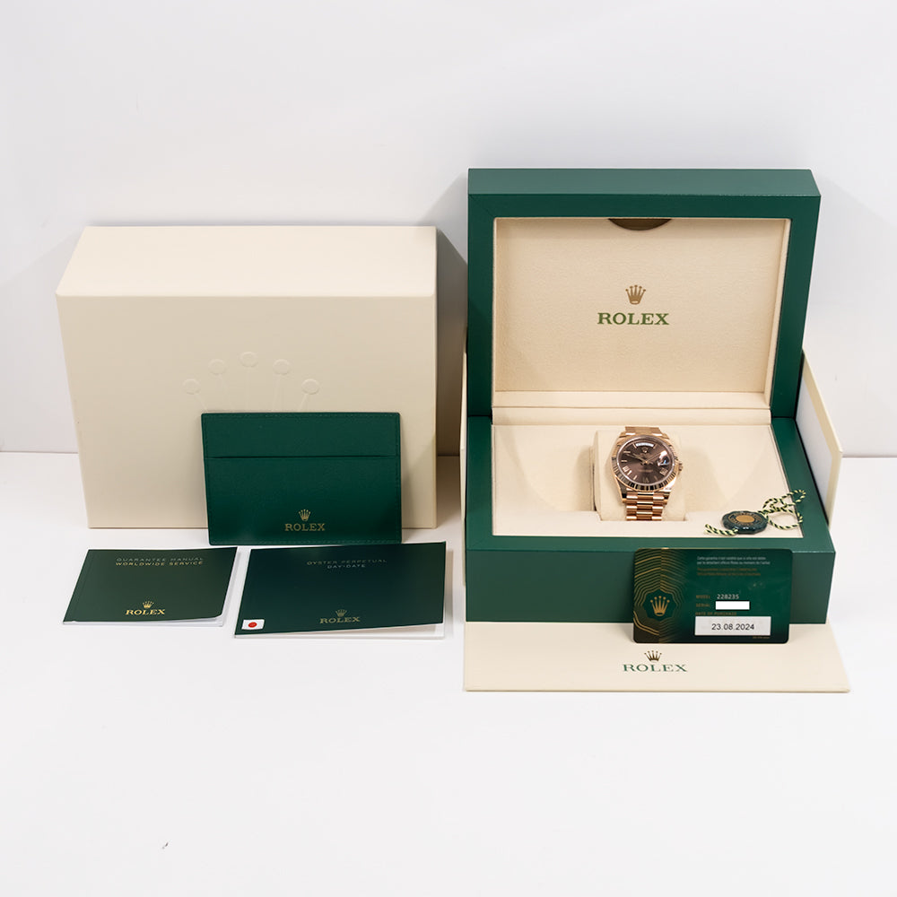 Rolex Day-Date 40mm Chocolate Roman Dial 228235 (2024)