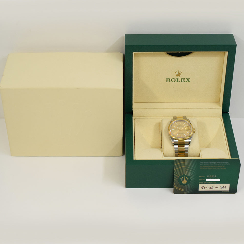 Rolex Datejust 36mm Champagne Dial 126233 (2021)