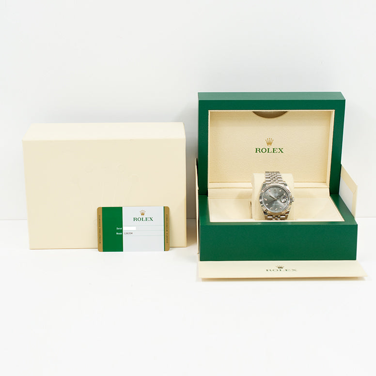Rolex Datejust 41mm Slate Diamond Dial 126334 (2018)