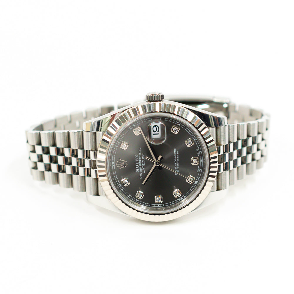 Rolex Datejust 41mm Slate Diamond Dial 126334 (2018)