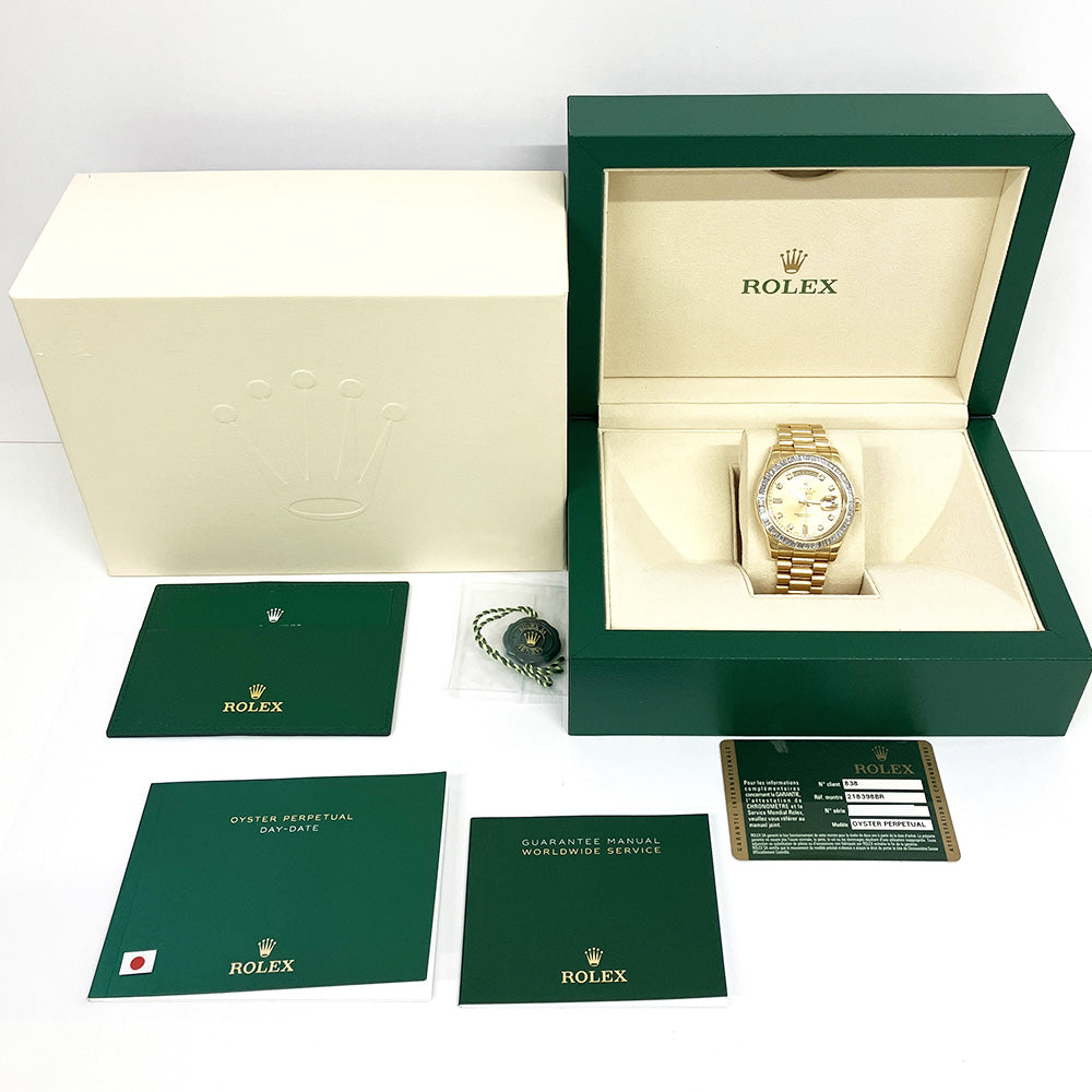 Rolex Day-Date II 41mm Champagne Diamond Dial 218398BR