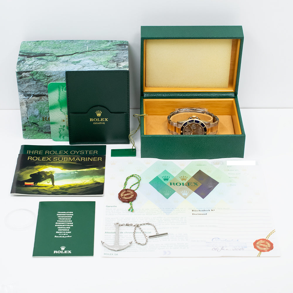 Rolex Submariber Date 40mm Silver Diamond Dial 16613SG (2004)