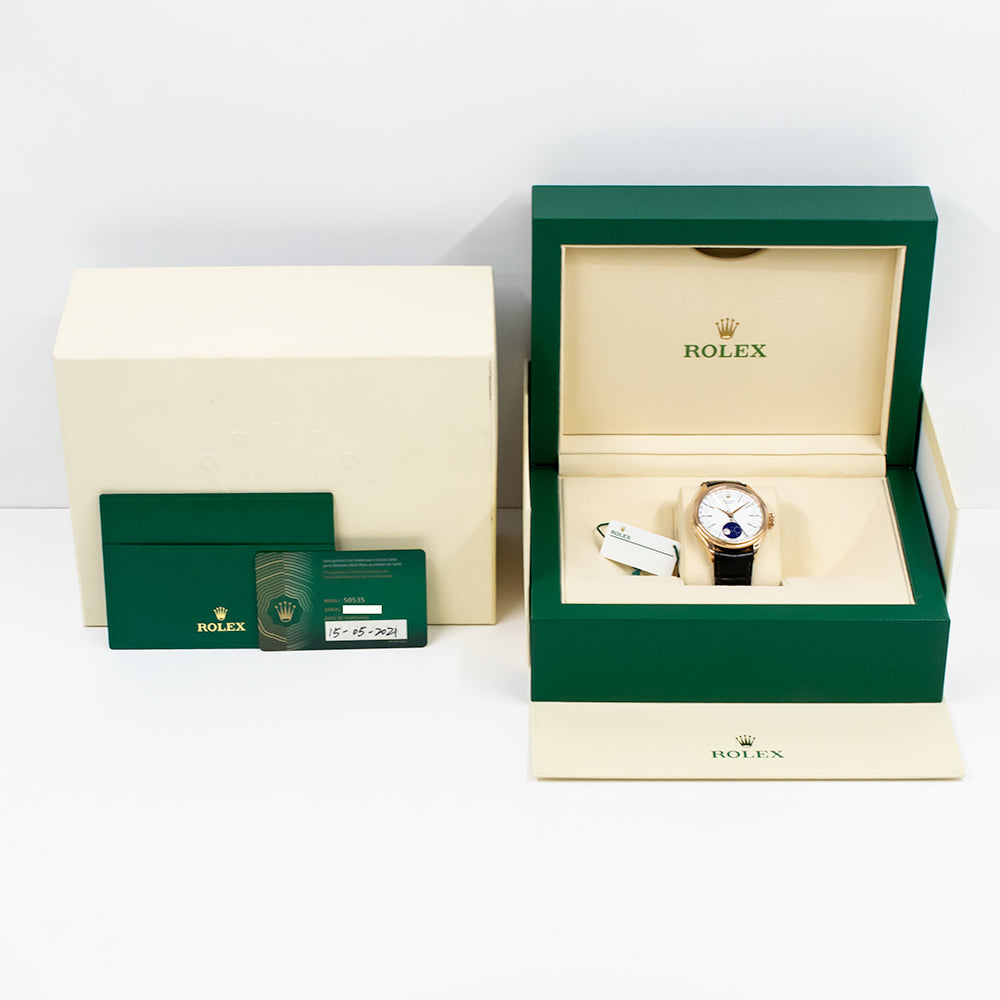 Rolex Cellini Moonphase 39mm White Dial 50535 (2021)