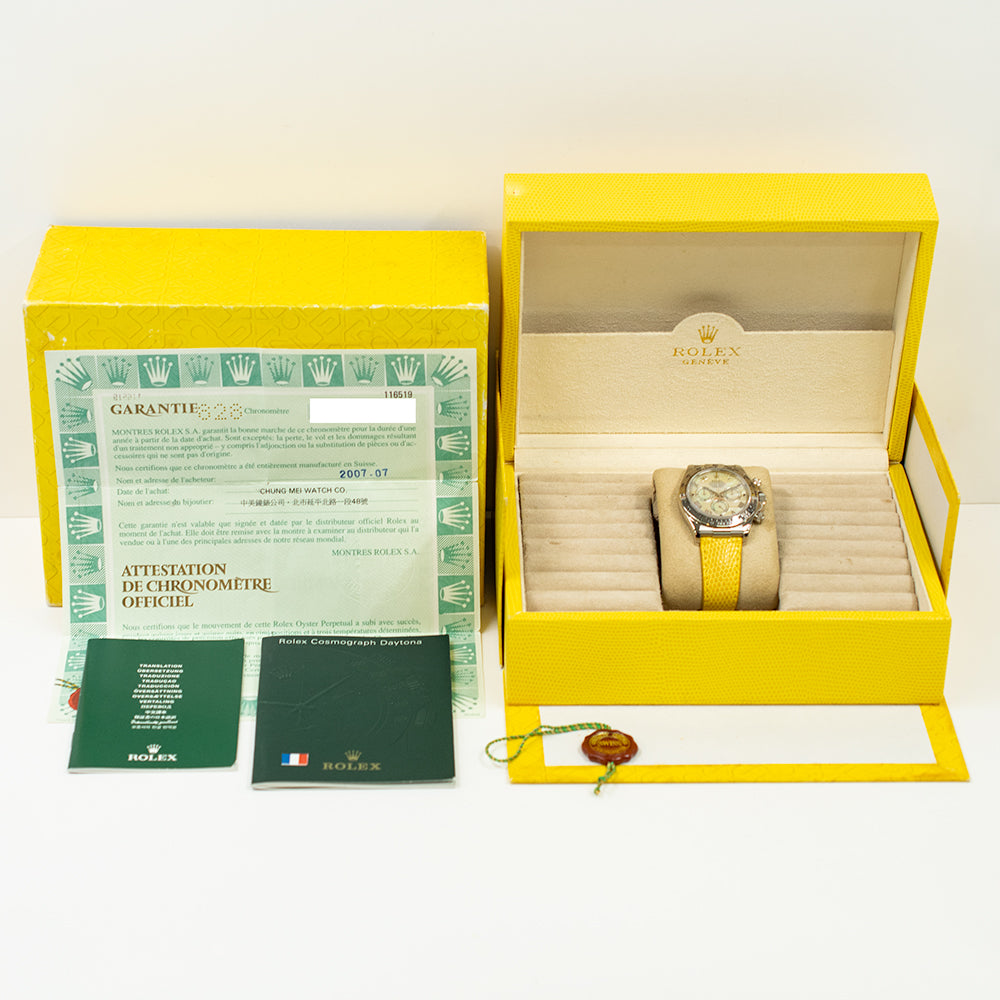 Rolex Daytona Yellow Mop Roman Dial 116519 (2007)