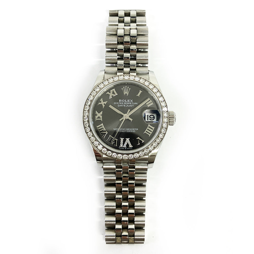 Rolex Datejust 31mm Dark Grey “VI” Diamond Dial Jubilee 278384RBR