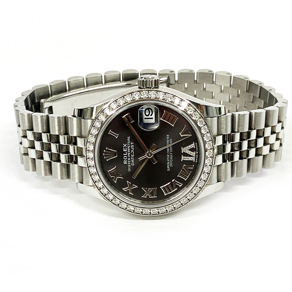 Rolex Datejust 31mm Dark Grey “VI” Diamond Dial Jubilee 278384RBR