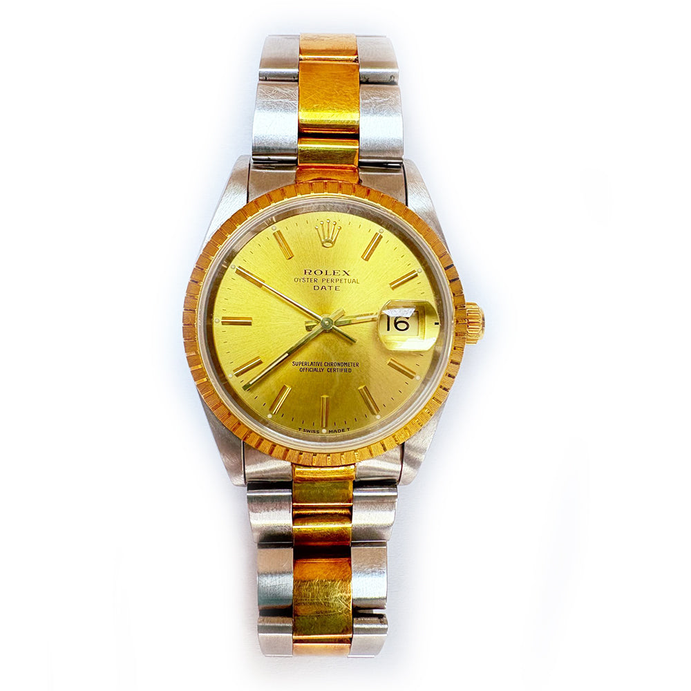 Rolex Oyster Perpetual Date Champagne Dial 15223 (1995)