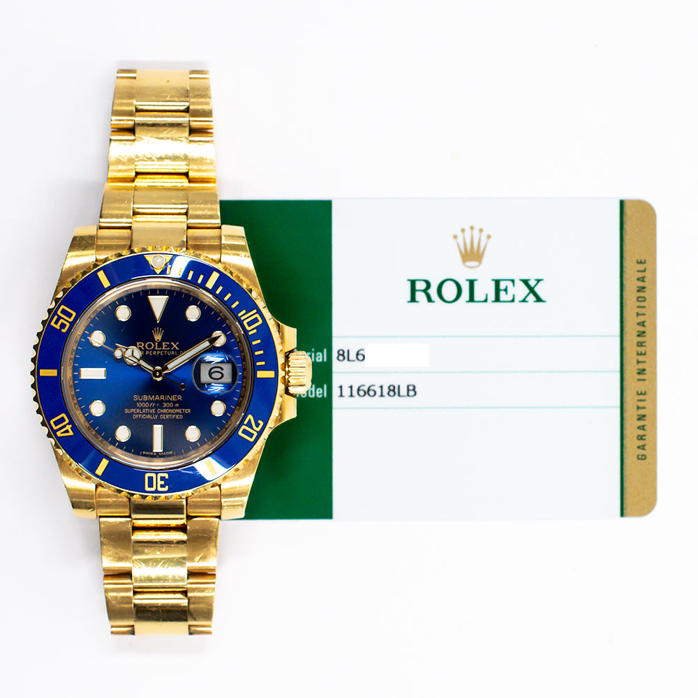 Rolex Submariner Date 40mm Blue Dial 116618LB (2015)