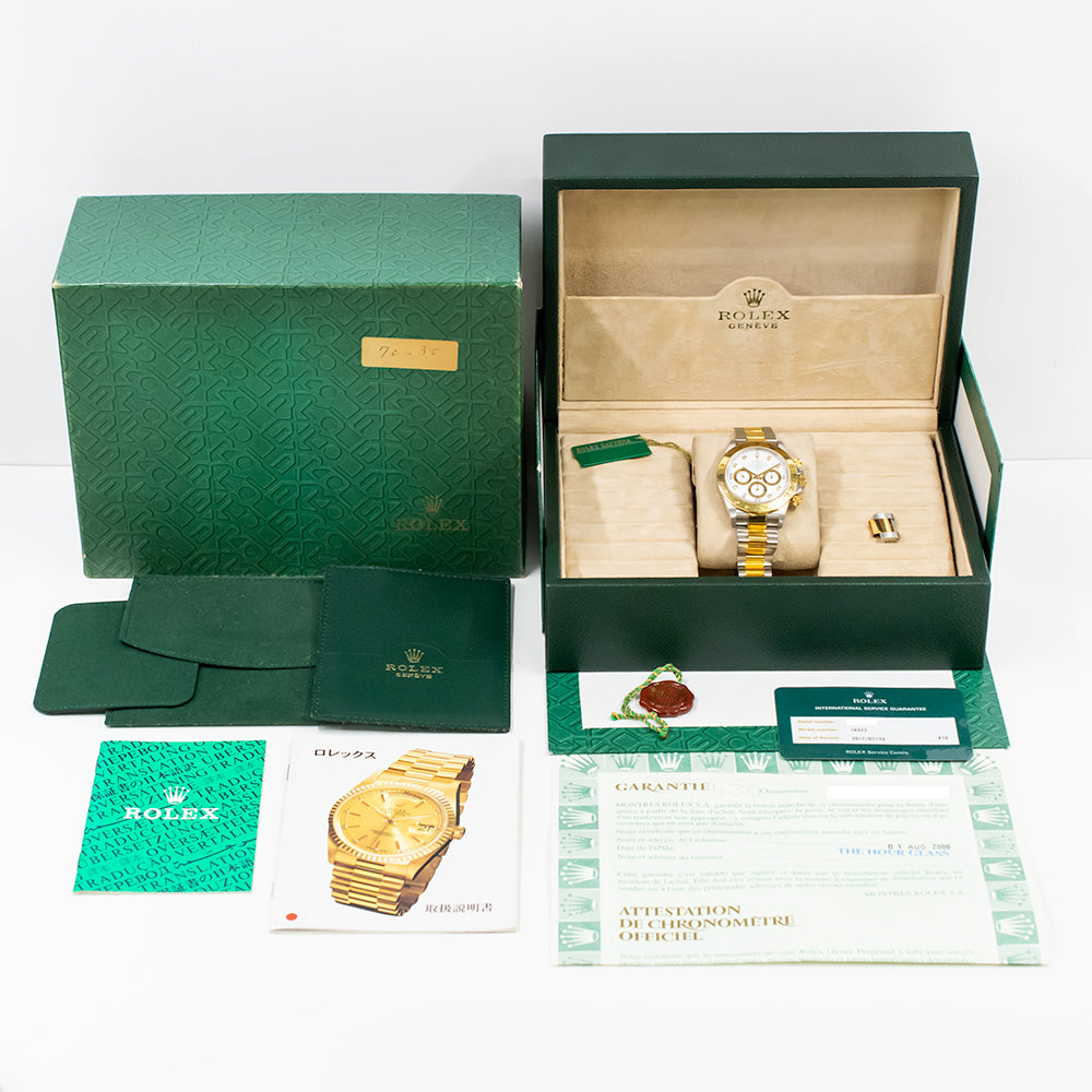Rolex Daytona 40mm White Diamond Dial 16523G (2000)