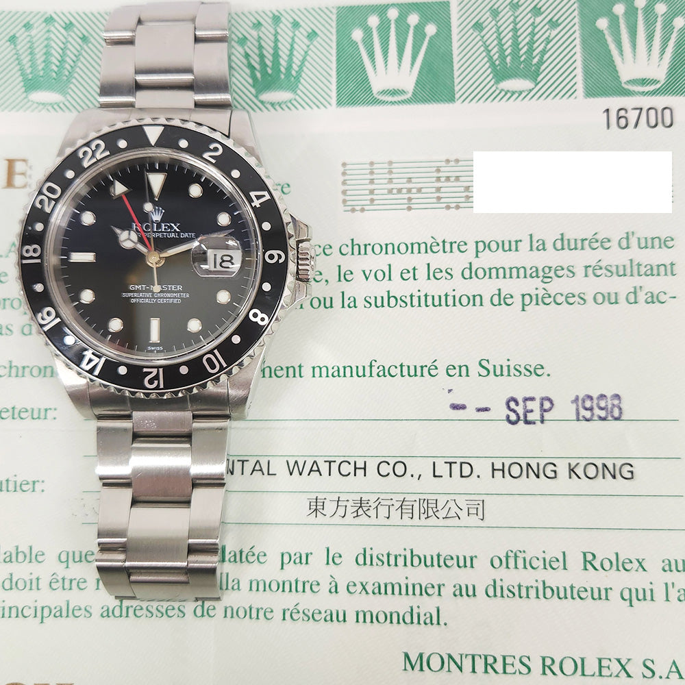 Rolex GMT-Master Black Dial 16700 (1998)