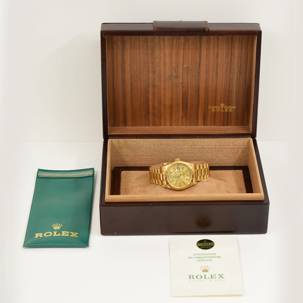 Rolex Day-Date 36mm Champagne Dial 18038 (1978)