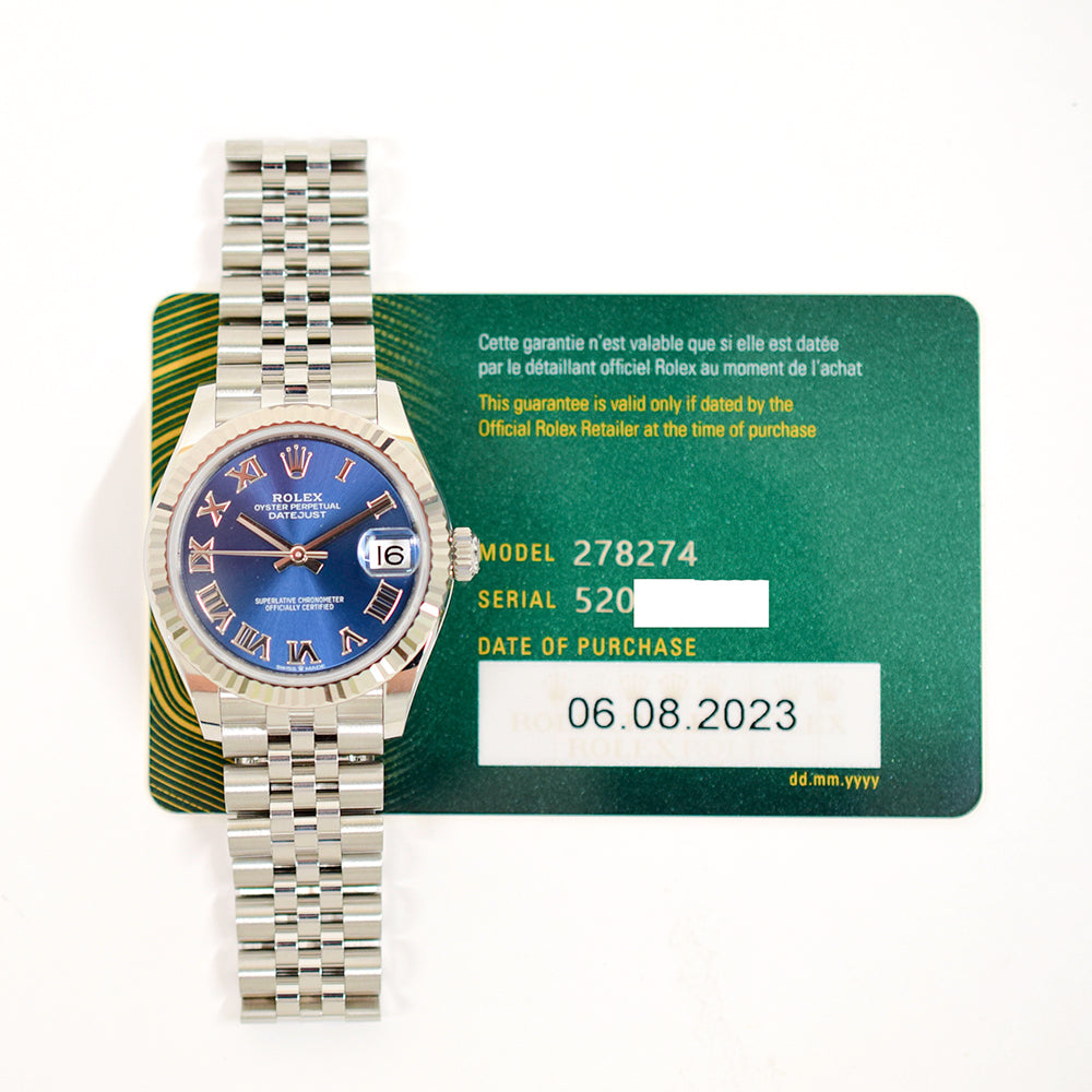 Rolex Datejust 31mm Blue Roman Dial 278274 (2023)