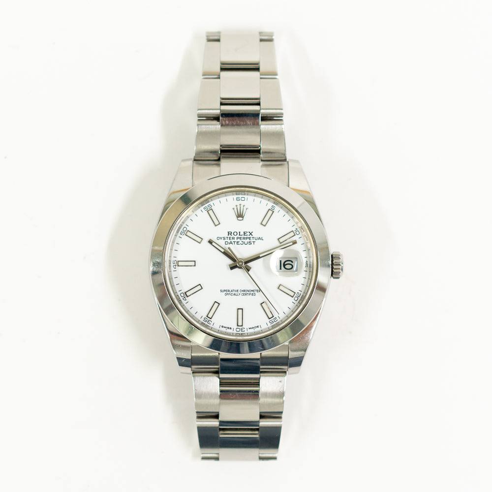 Rolex Datejust 41mm White Dial 126300 (2018)
