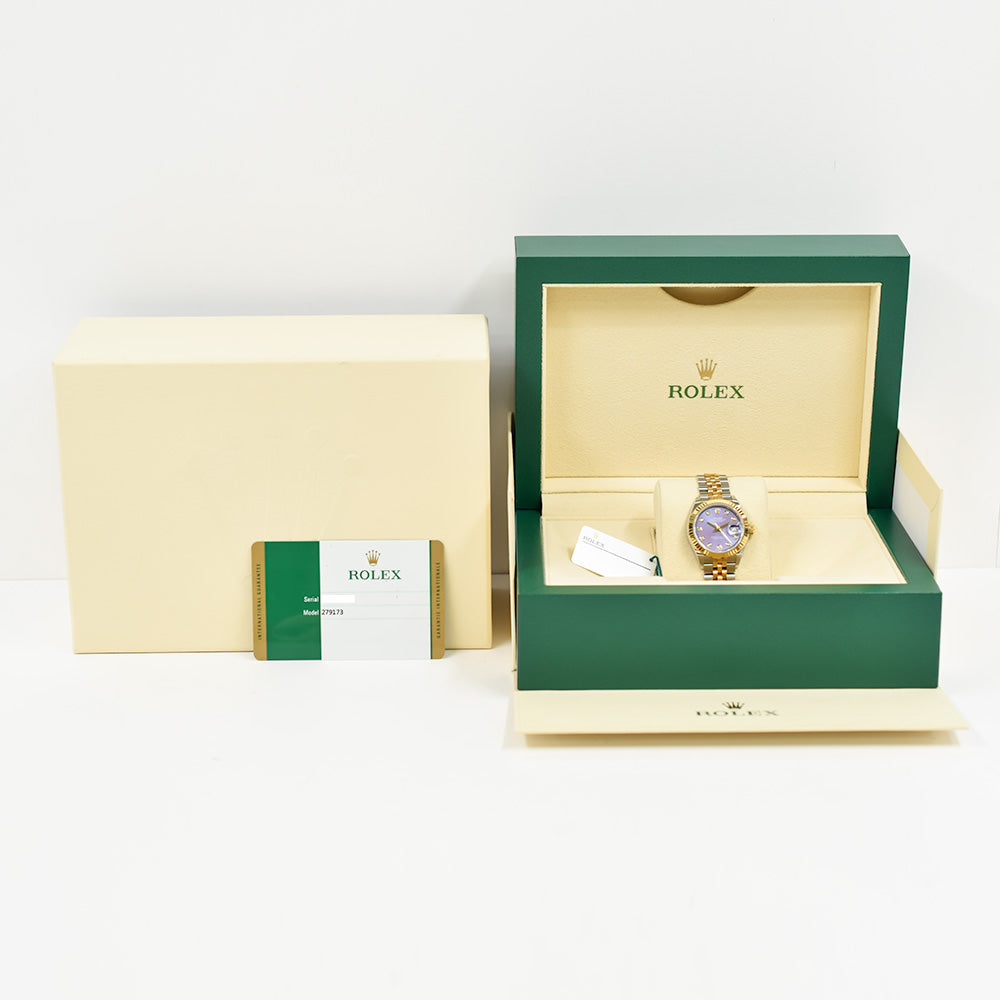 Rolex Lady Datejust 28mm Lavender Diamond Dial 279173 (2017)