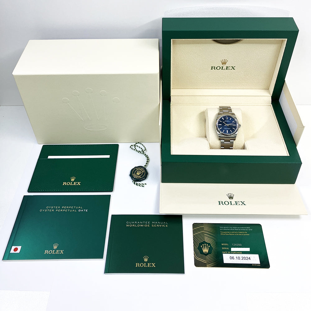 Rolex Oyster Perpetual 34mm Blue Dial 124200 (2024)
