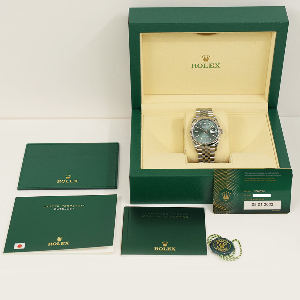 Rolex Datejust 36mm Mint Green Dial 126234 (2023)