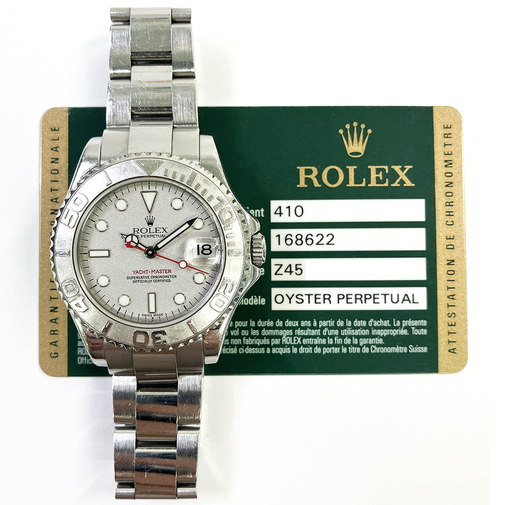 Rolex Yacht-Master 35mm Rolesium Platinum Dial 168622