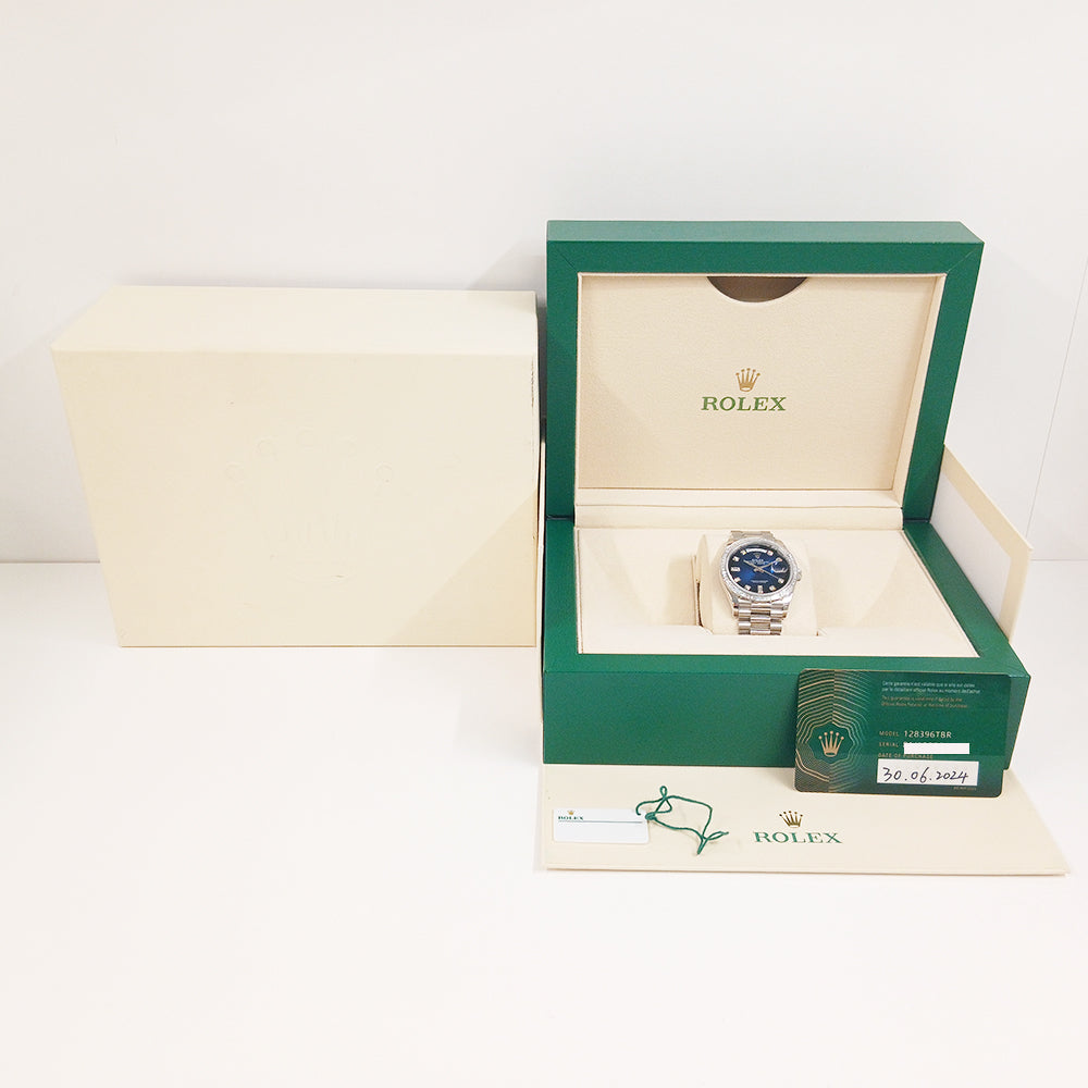 Rolex Day-Date 36mm Blue Diamond Dial 128396TBR (2024)