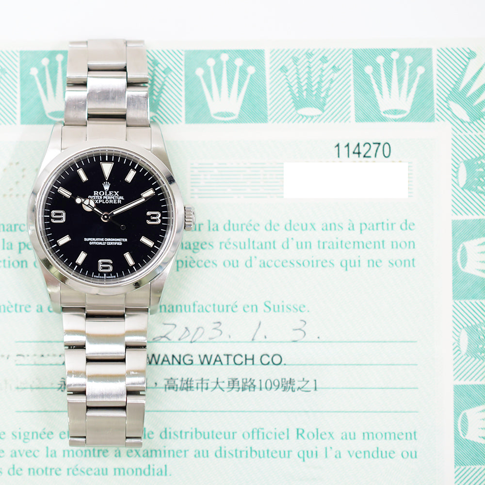 Rolex Explorer 36mm Black Dial 114270 (2003)