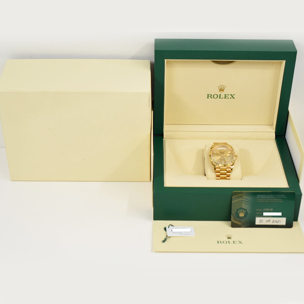 Rolex Day-Date 40mm Champagne Diamond Dial 228238A (2021)