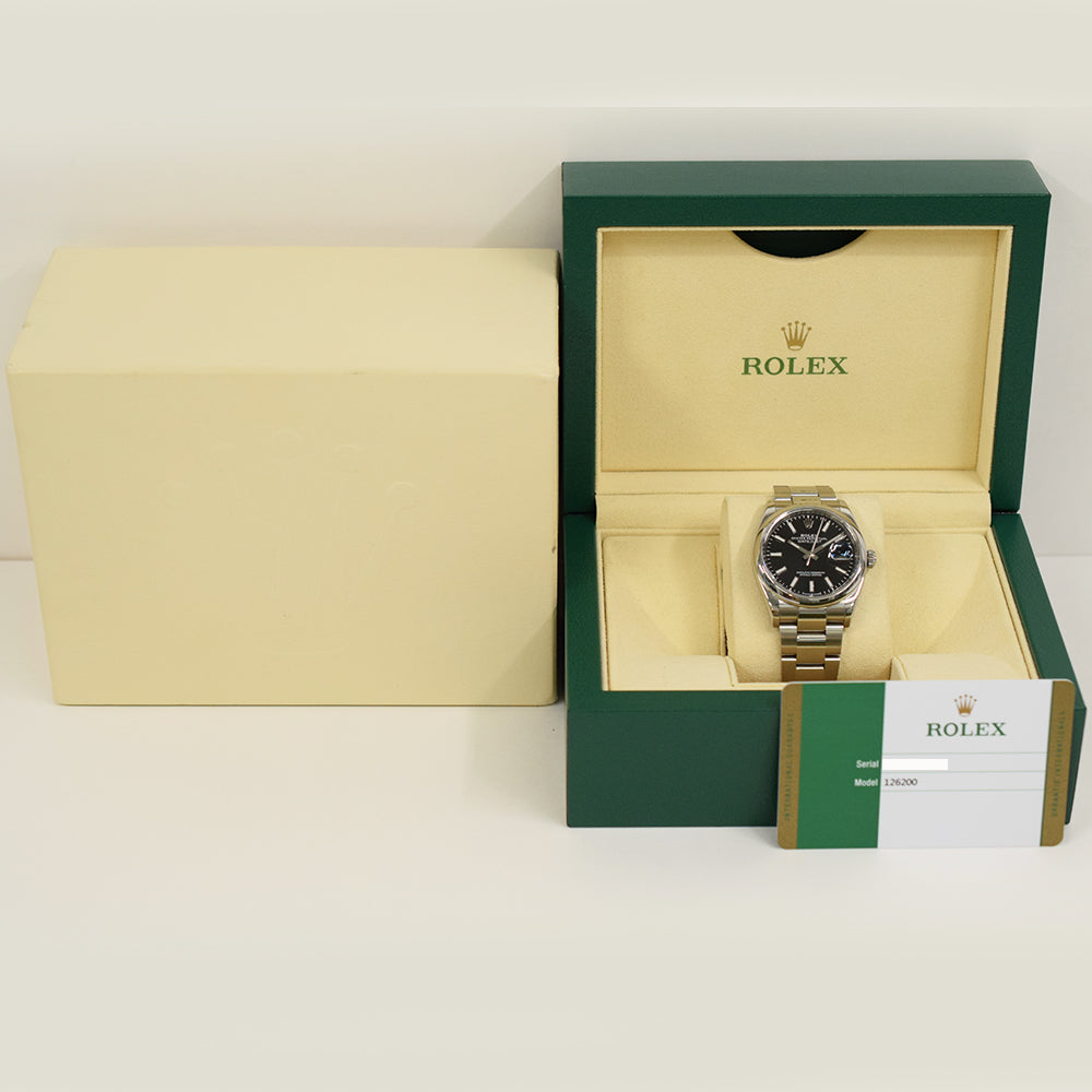 Rolex Datejust 36mm Black Dial 126200 (2019)