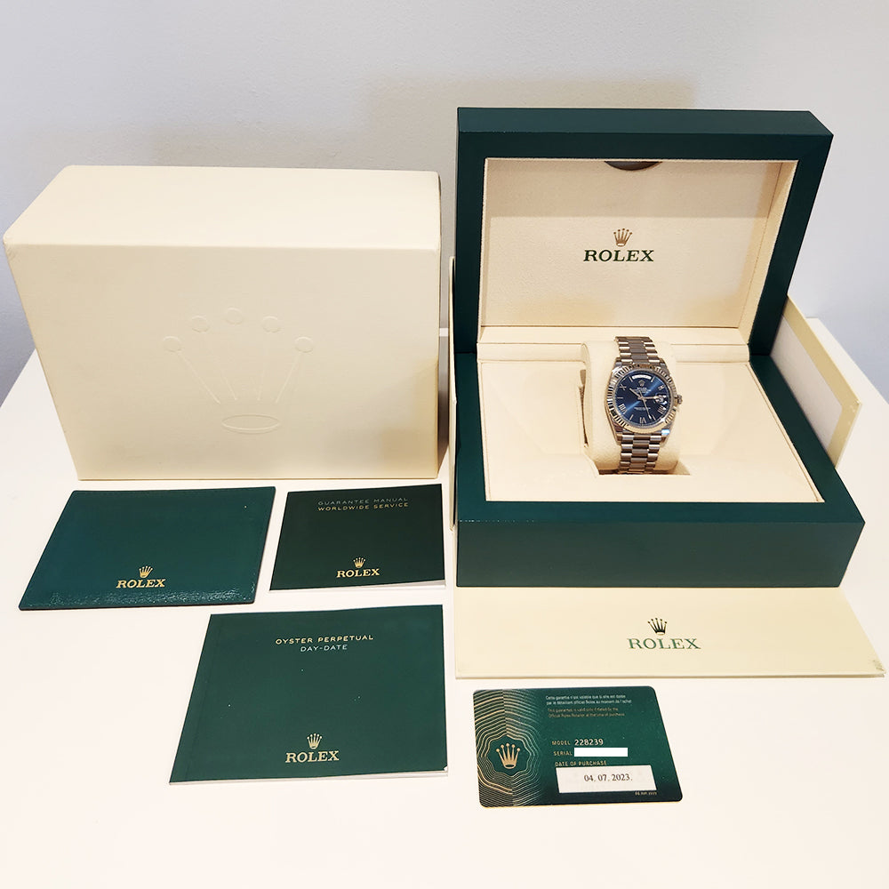 Rolex Day-Date 40mm Blue Dial 228239