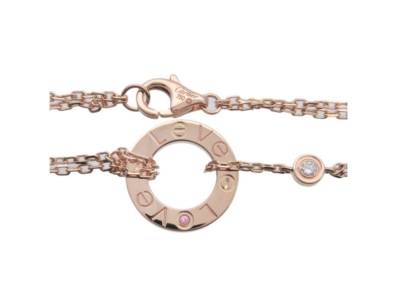Cartier Love Circle Pink Sapphire Diamond Bracelet