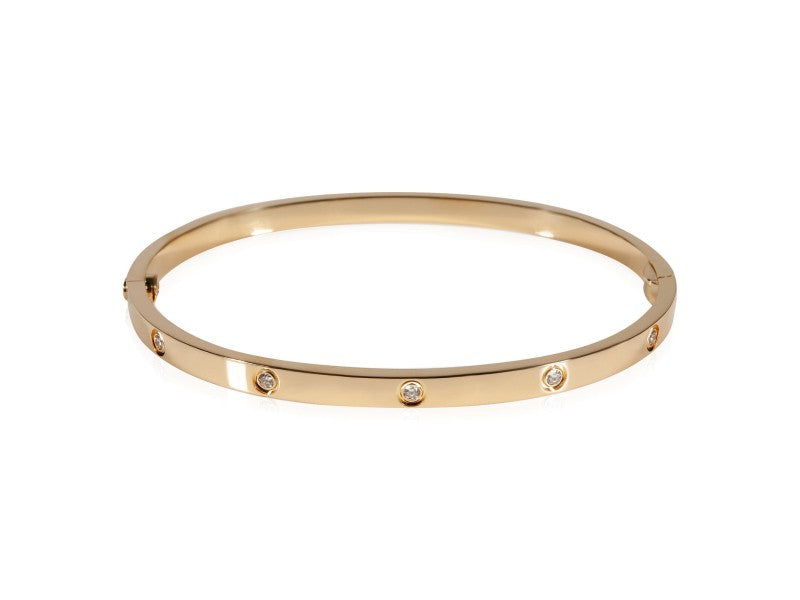 Cartier Love Diamond Bracelet In 18k Yellow Gold 0.21 CTW