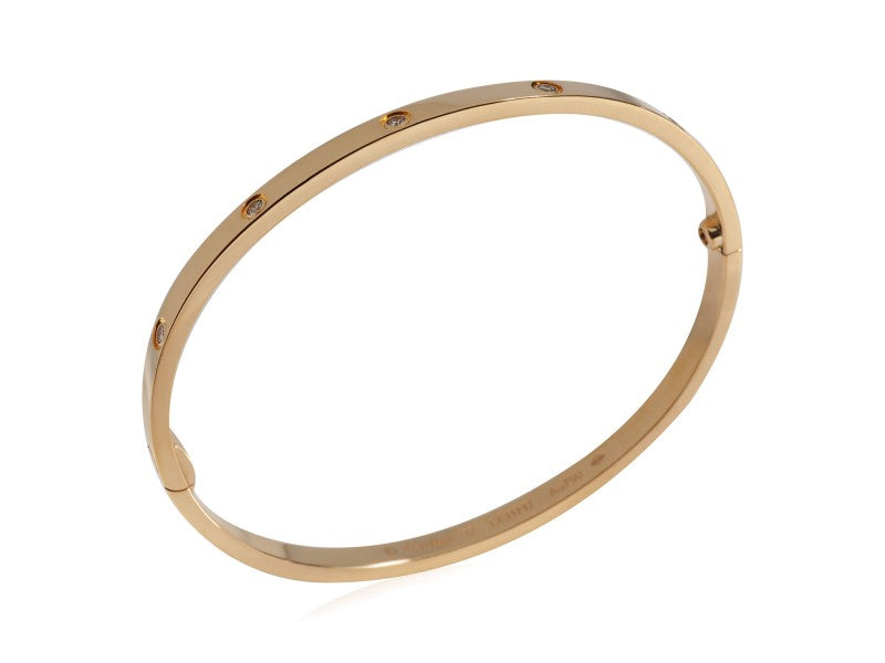Cartier Love Diamond Bracelet In 18k Yellow Gold 0.21 CTW